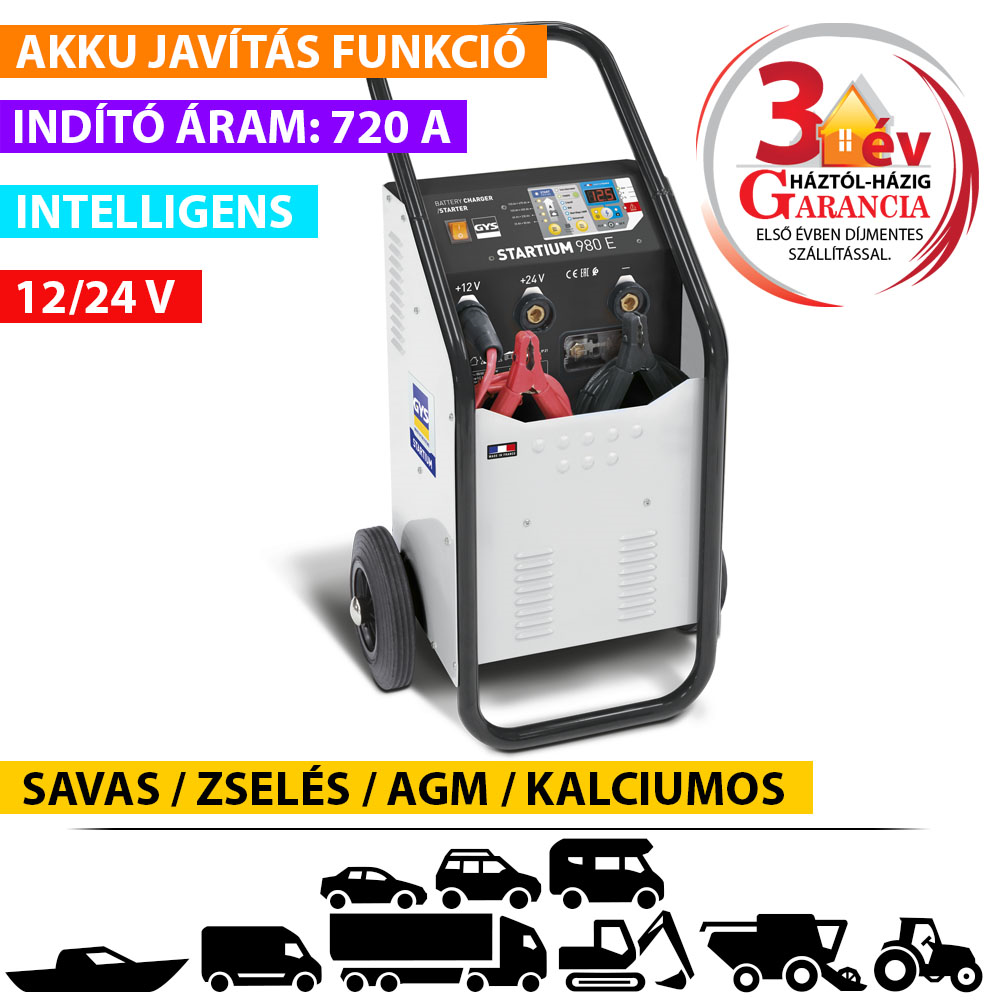 GYS Startium 980 E automata töltő-indító termék fő termékképe