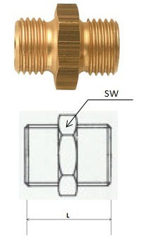 (D48M) G 1/4 x G 3/8 csatlakozású kettős karmantyú termék fő termékképe