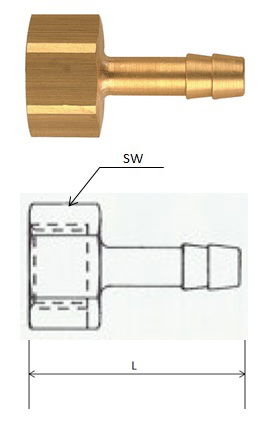 (TI149M) G 1/4, 9 mm csatlakozású belső menetes tömlővég termék fő termékképe